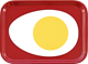 Tray Small Egg Red