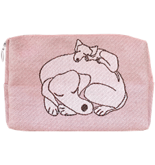 Toilet bag 18cm Dogs Pink