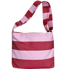 Messenger Bag Stripe Red pink