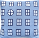 Cushion cover 45x45 Windows Blue