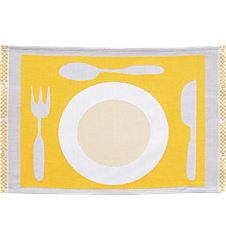 Table mat Plate Yellow