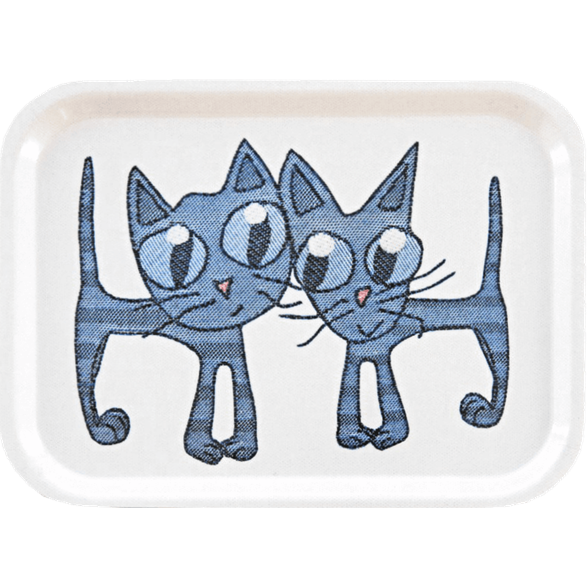Tray Small Cats Blue