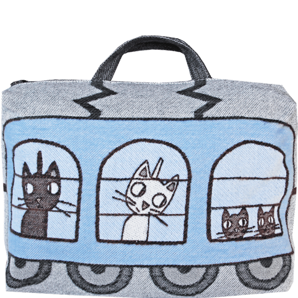 Kissenbezug/Tasche Hund Katze Blau