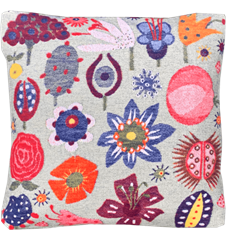 Cushion cover 45x45 Flowers soft