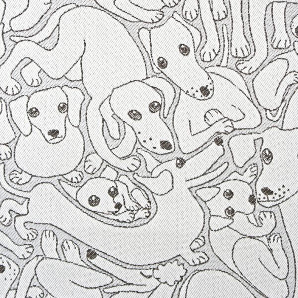 Fabric 145cm Dogs Small Grey