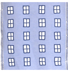 Fabric 45 Windows Light-blue