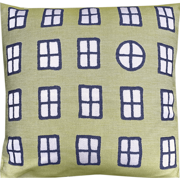 Cushion cover 45x45 Windows Green