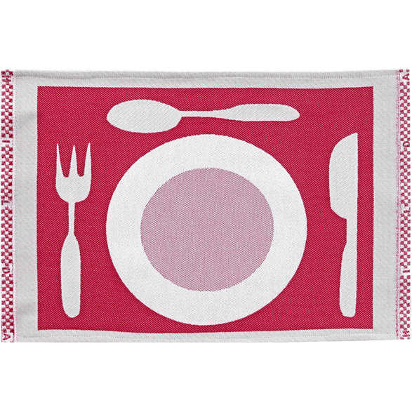 Table mat Plate Red