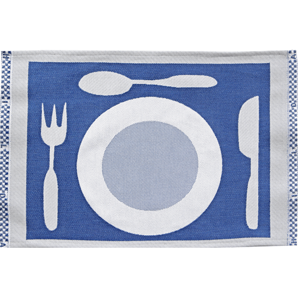 Tischset Teller Blau