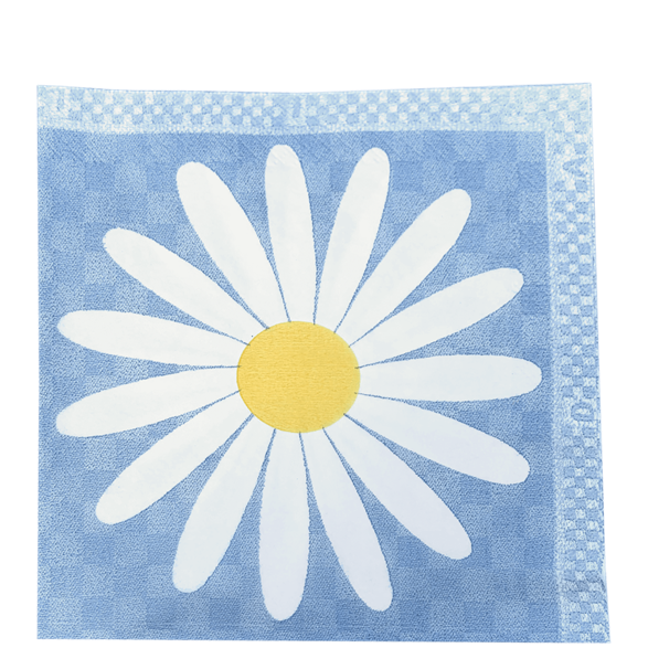 Paper Napkin Daisy Light-blue