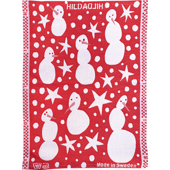 Towel Snowman Red
