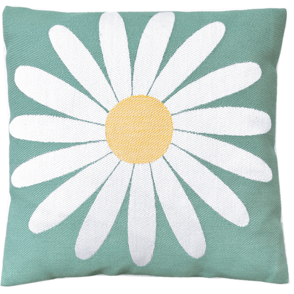 Taie d'oreiller 30x30 Marguerite Turquoise