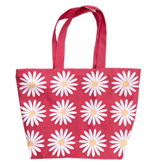 Beach bag Daisy Dark pink