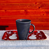 Tray Small Snowman Red