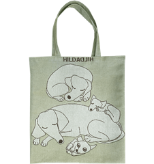 Tote bag Small Dogs Green