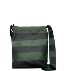 Messenger Bag Stripe Dark Green/Black