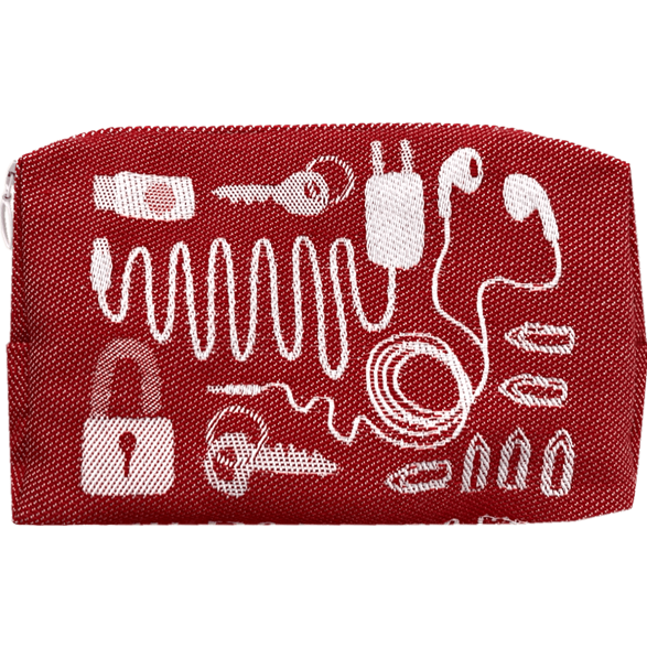 Toilet bag 18cm Cords Red