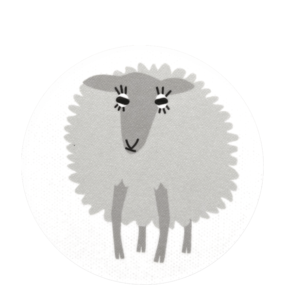 Coaster Sheep White