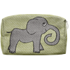 Kulturbeutel 18cm Elefant Grün