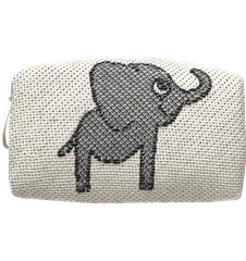 Toilet bag 8cm Elefant White