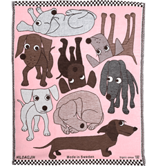 Baby Blanket Dogs Pink