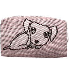Toilet bag 8cm Dog Pink