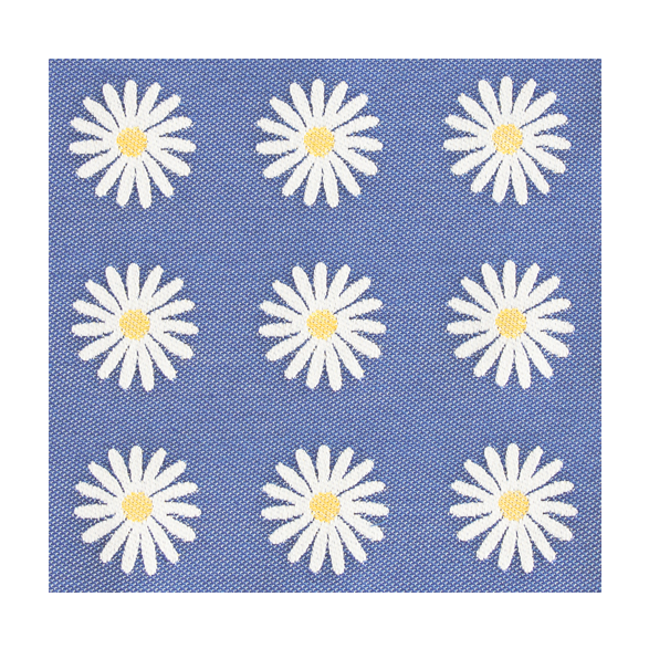 Fabric 145cm Daisy Small Blue
